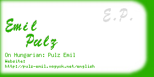 emil pulz business card